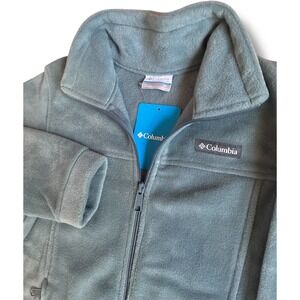 Columbia NWT Youth M Birch Falls Fleece‎ Jacket Blue Gray Full Zip